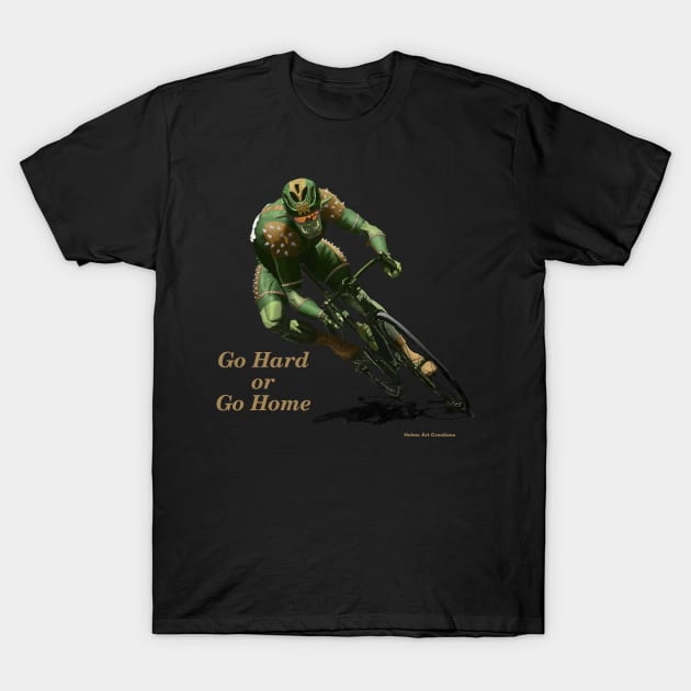 Warriors Road Race Bicycle Racing T-Shirt by Helms Art Creations